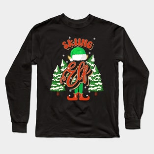 SKIING ELF CHRISTMAS Long Sleeve T-Shirt